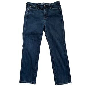 J.Crew Women's 10" Vintage Slim Straight Jeans Size 32 Dark Wash Cropped 25